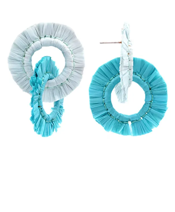Raffia Double Ring Earrings