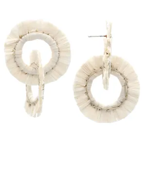Raffia Double Ring Earrings