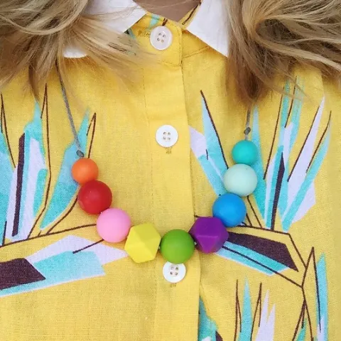 Rainbow Teething Necklace