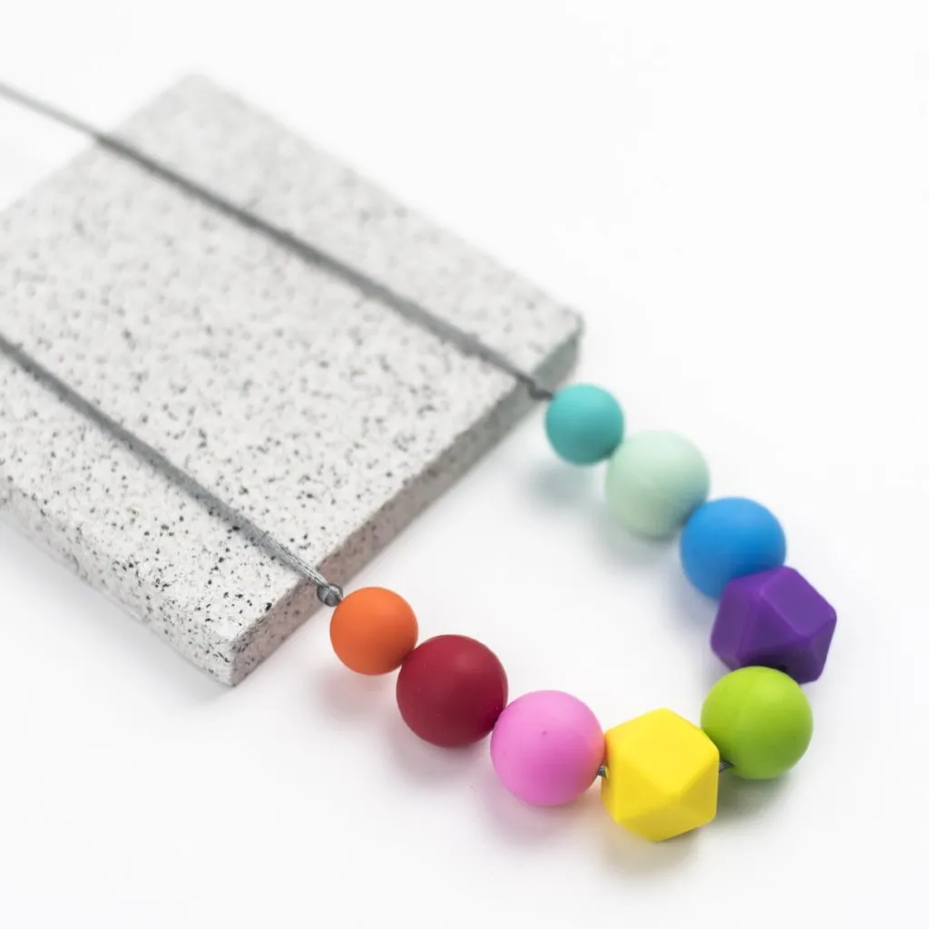 Rainbow Teething Necklace