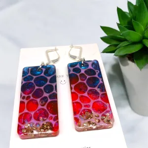 Red Tide Ocean Resin Earrings