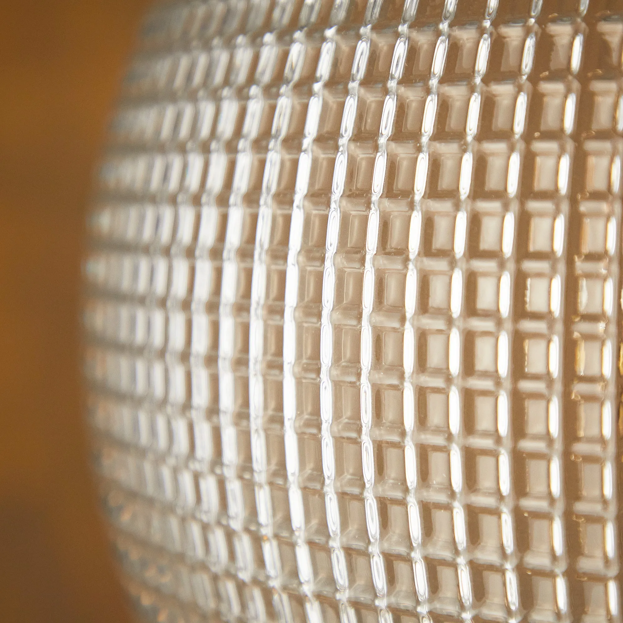 Regular holophane pendant light with clear glass and brass fitting