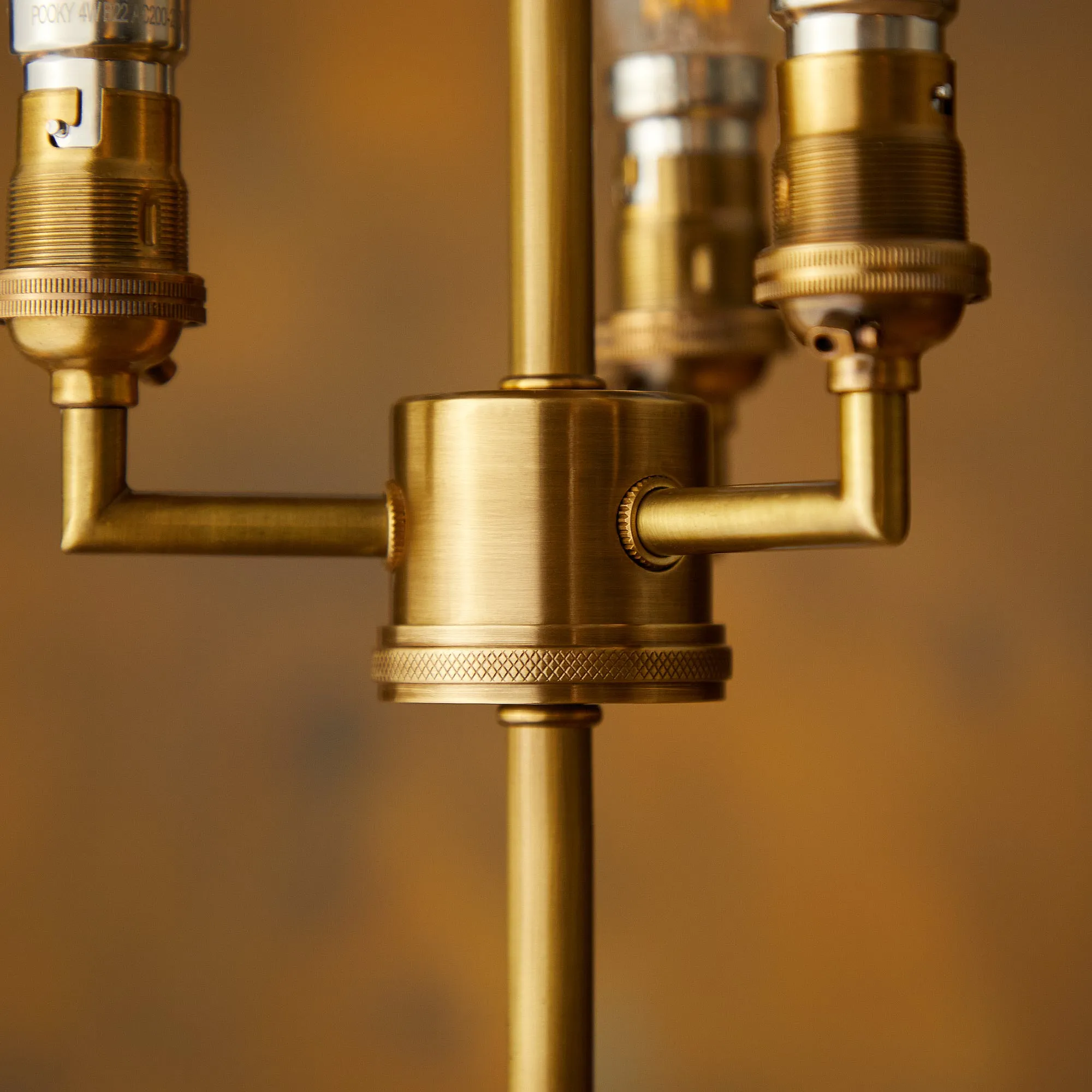 Regular holophane pendant light with clear glass and brass fitting