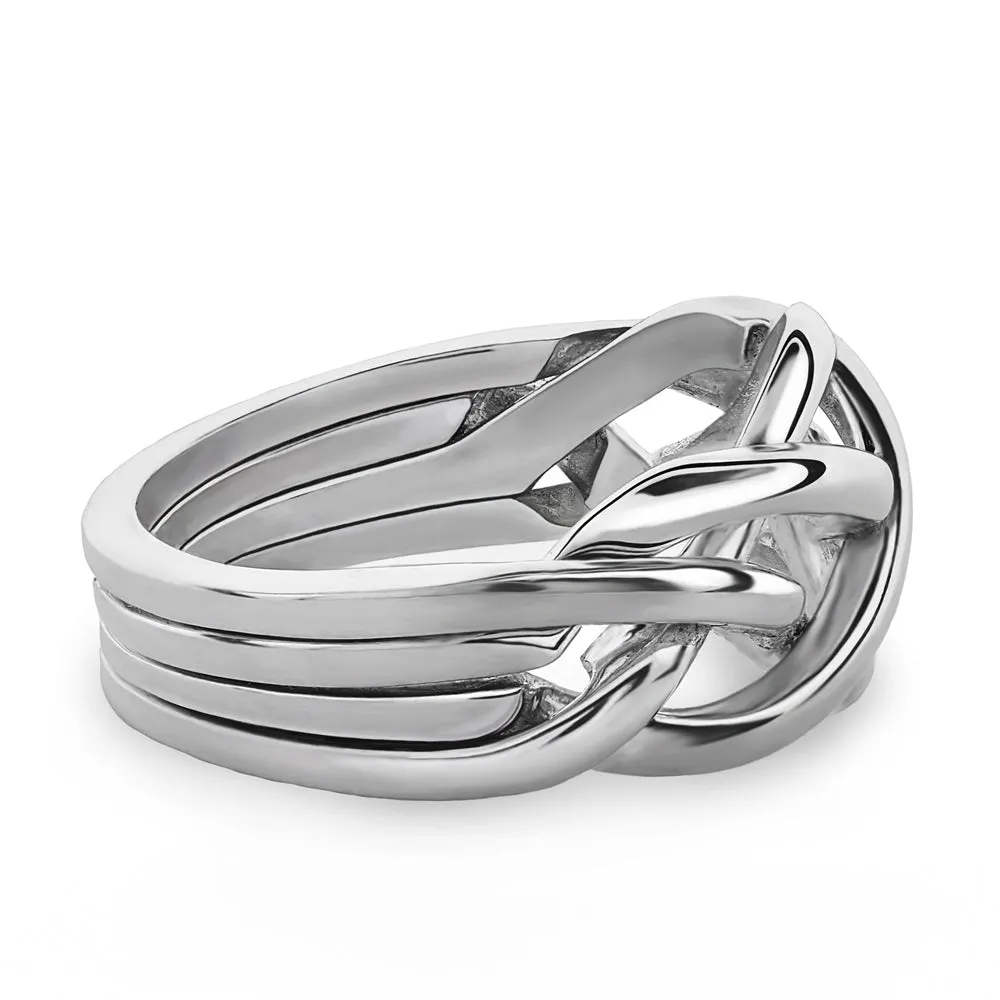 Retired LADIES 4 band STERLING SILVER Puzzle Ring 4WSL