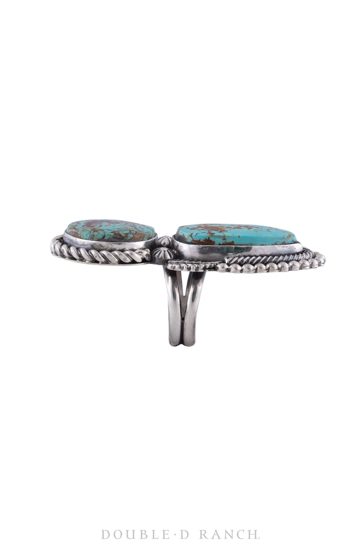 Ring, Turquoise, Double Stone, Statement, Hallmark, Contemporary, 960