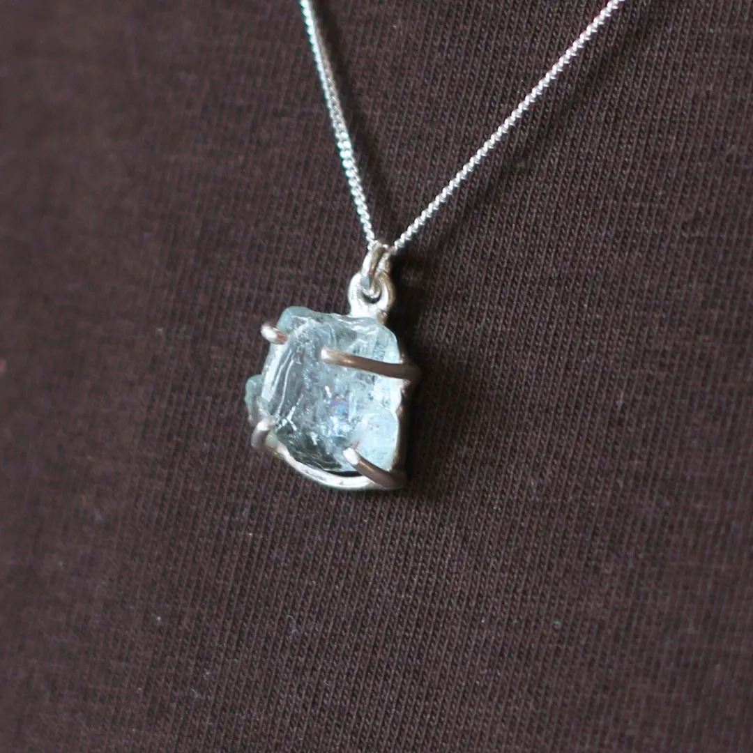 Rough Aquamarine Necklace