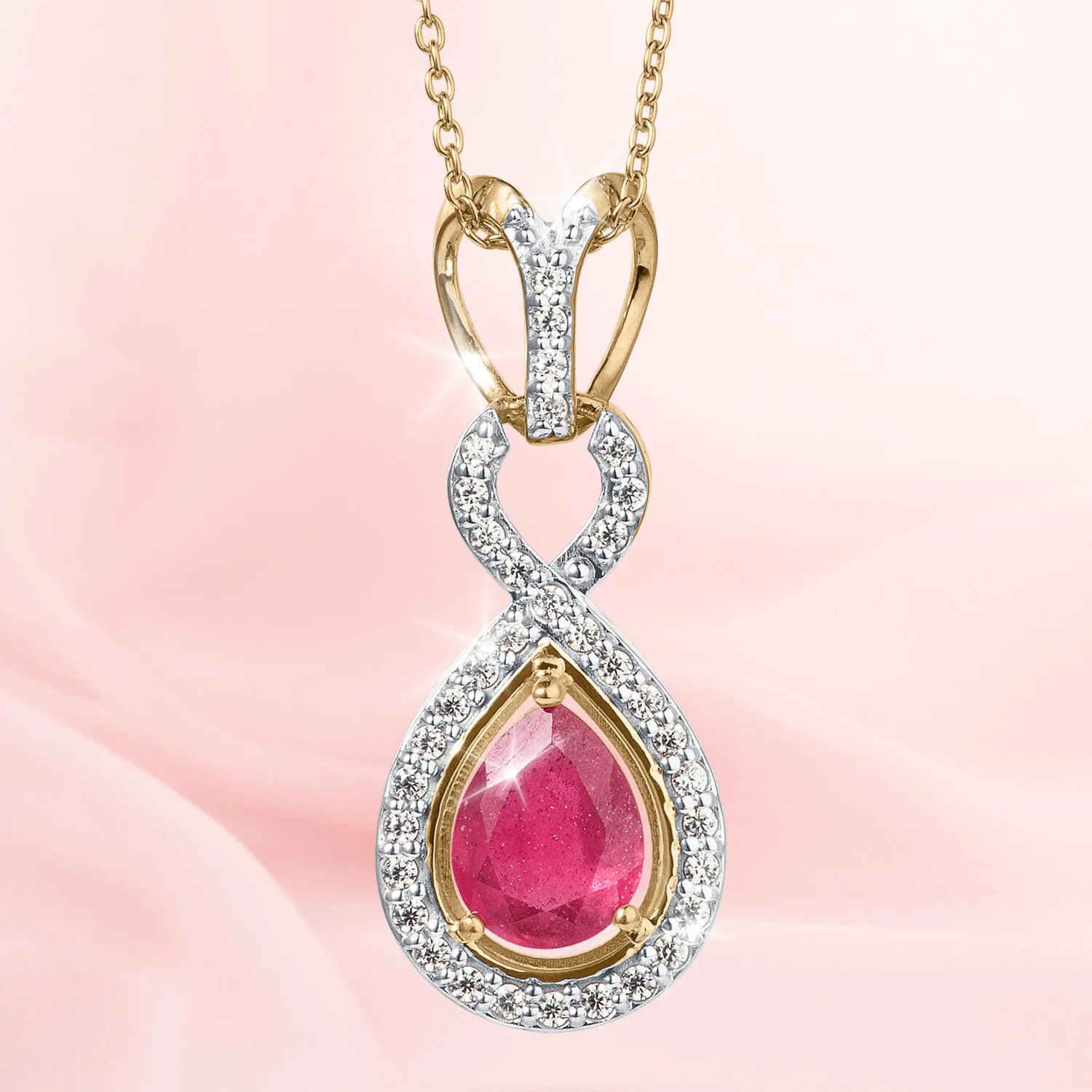 Ruby Infinity Pendant