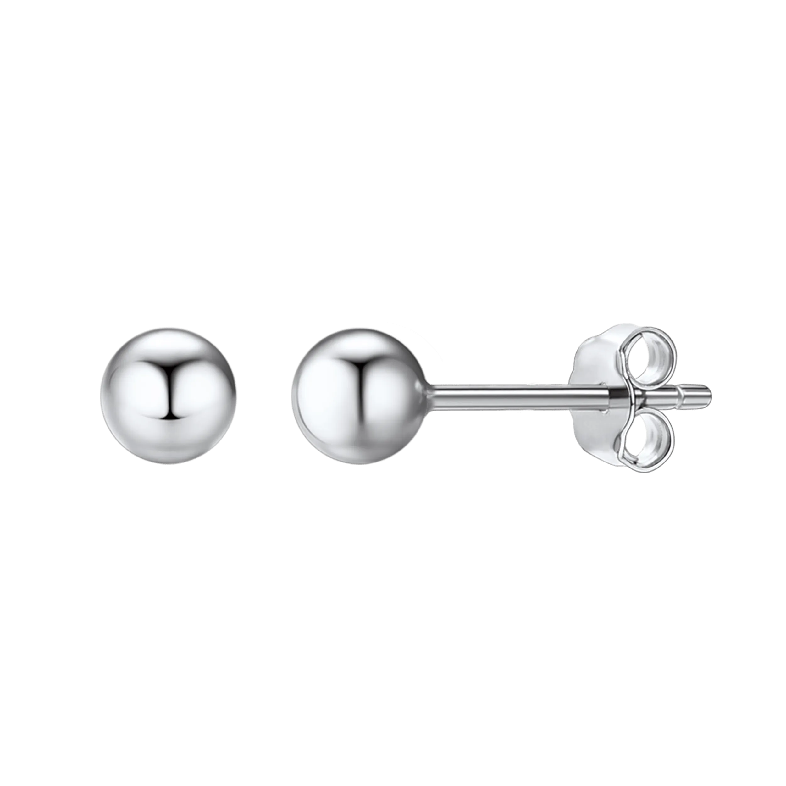 S925 Silver Minimalist Ball Stud Earrings for Women