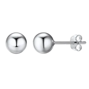 S925 Silver Minimalist Ball Stud Earrings for Women