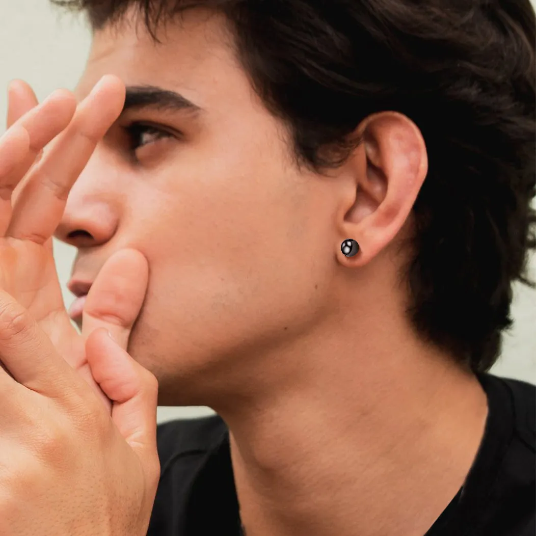 S925 Silver Minimalist Ball Stud Earrings for Women