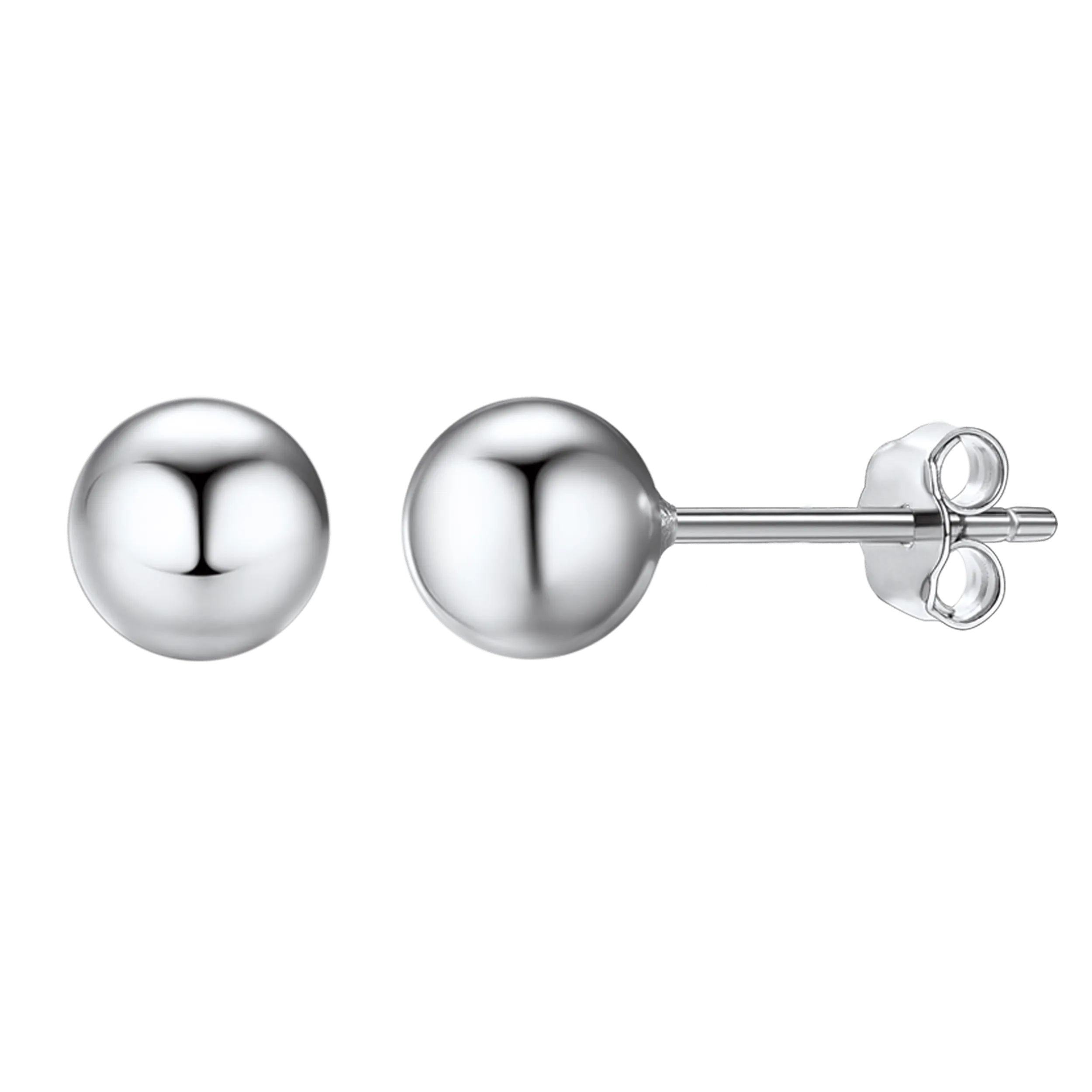 S925 Silver Minimalist Ball Stud Earrings for Women