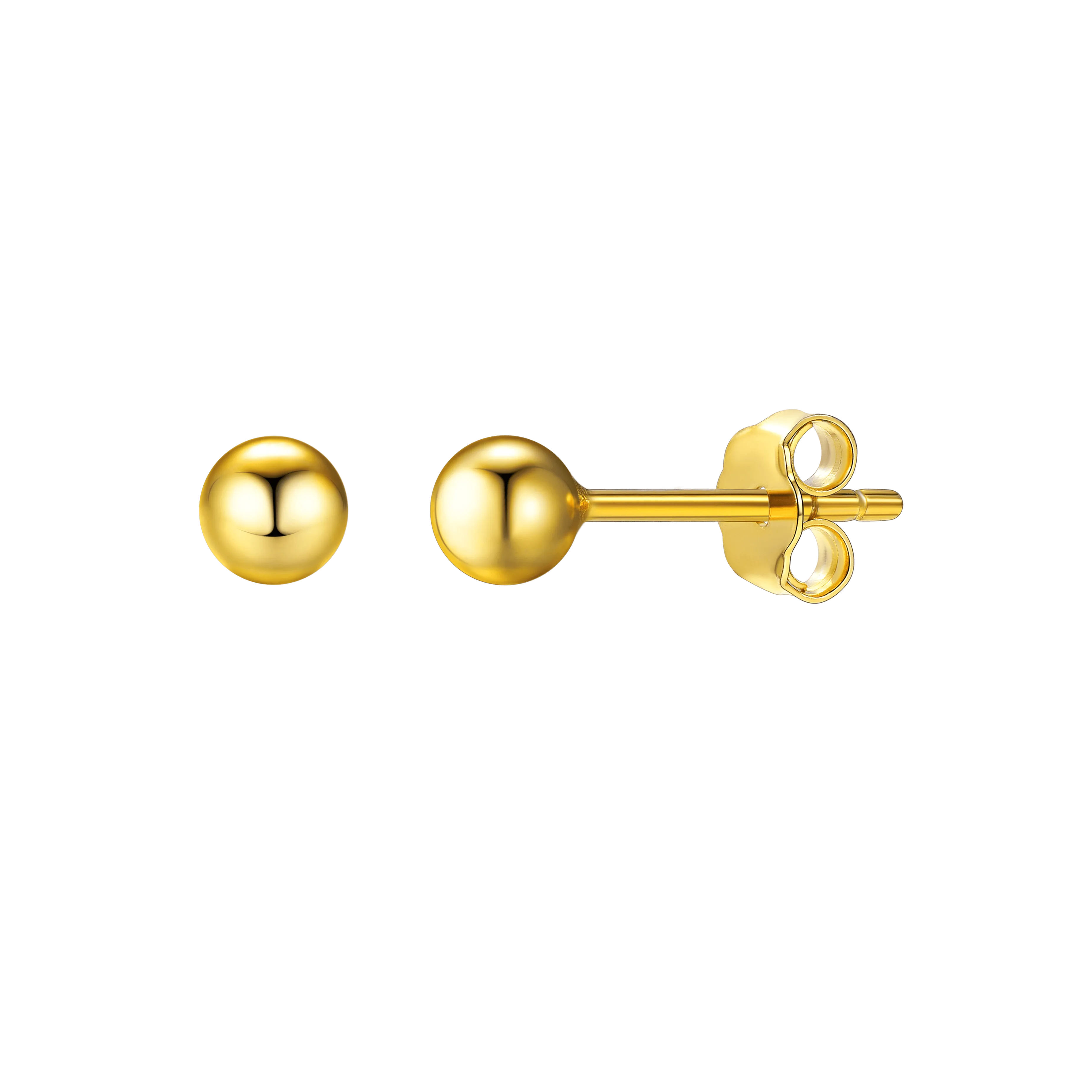 S925 Silver Minimalist Ball Stud Earrings for Women