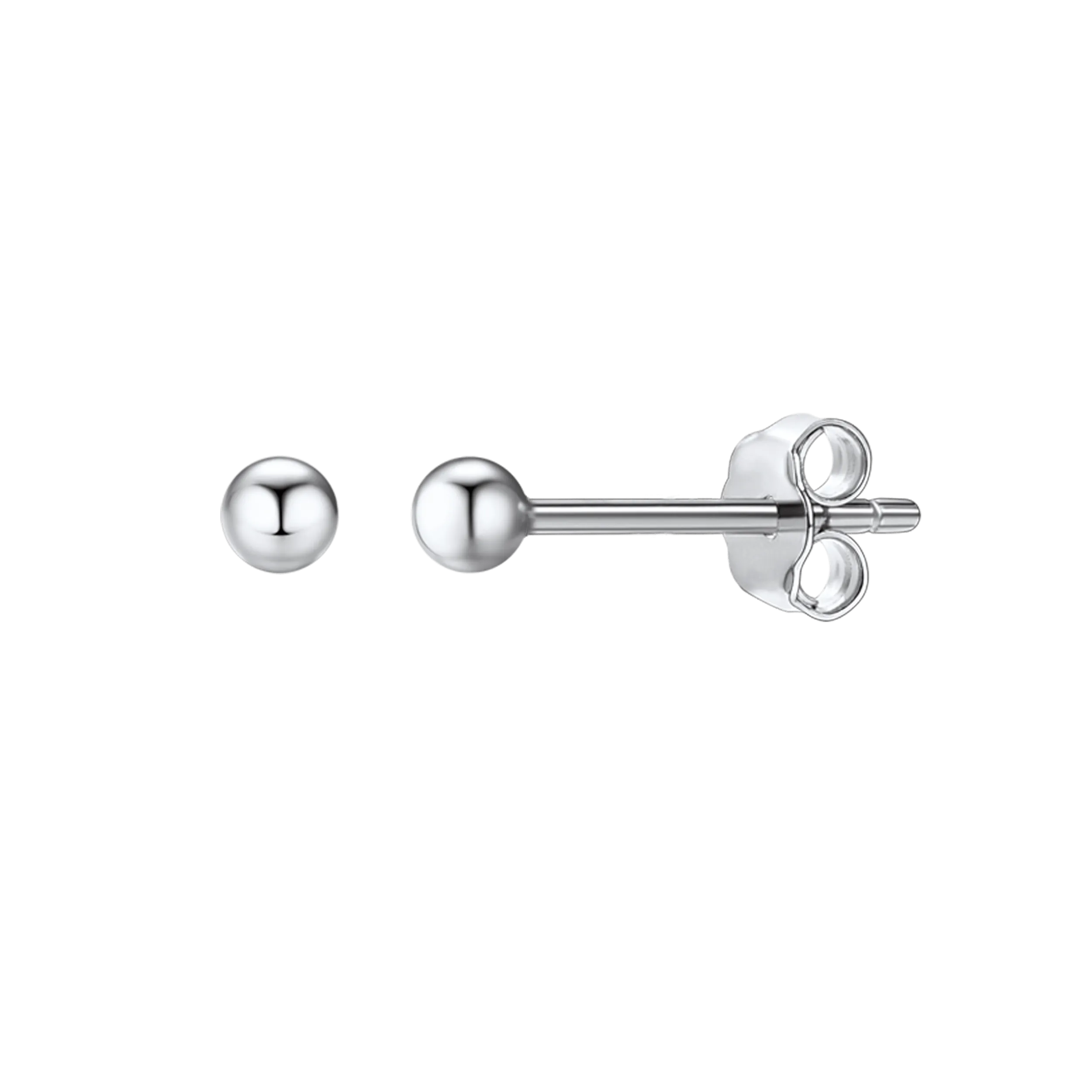 S925 Silver Minimalist Ball Stud Earrings for Women