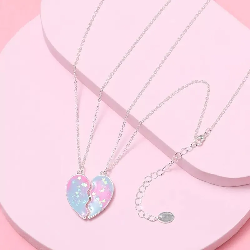 Shimmering Heart BFF Pendant Set of 2