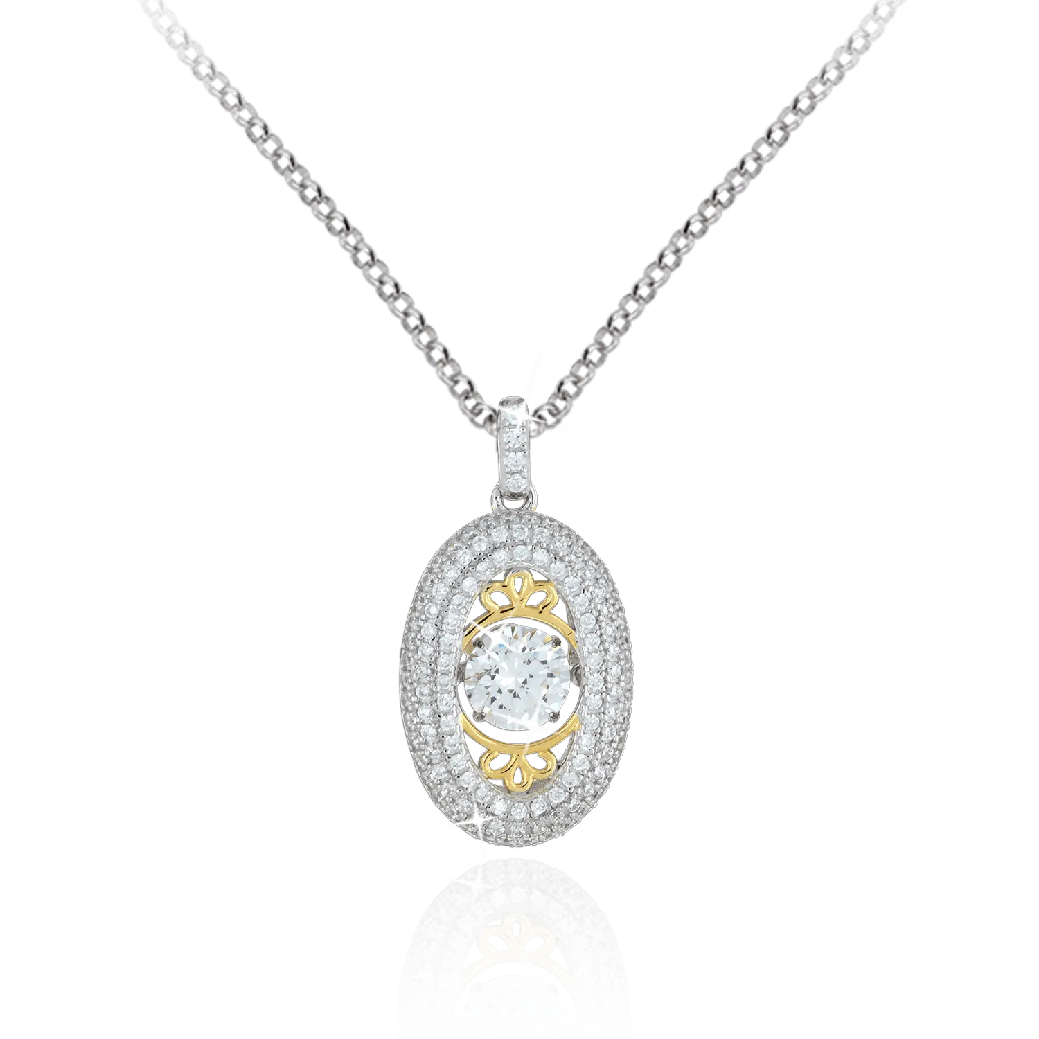 Shimmering Oval Pendant