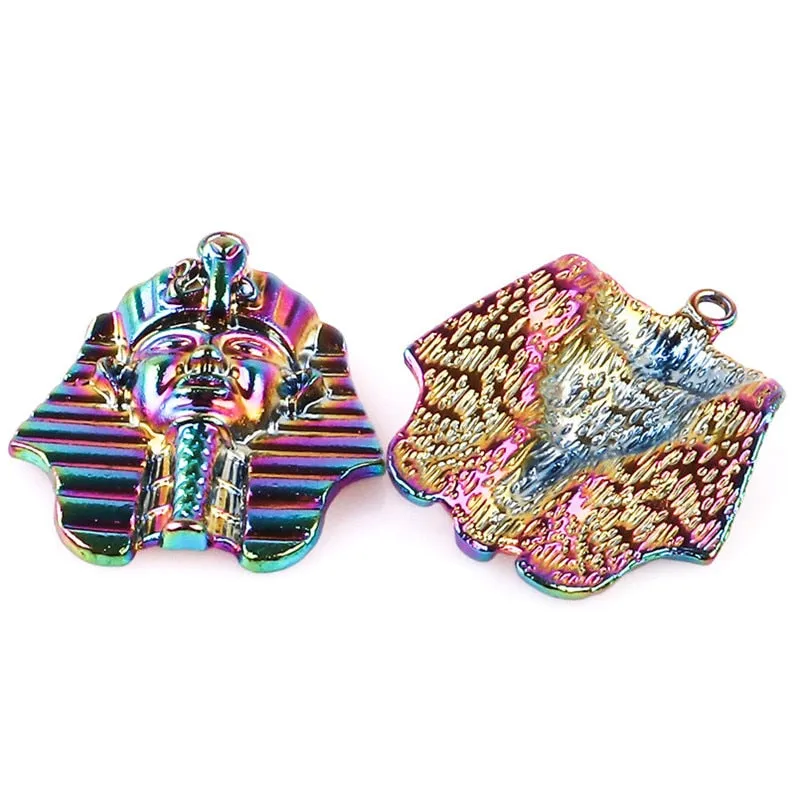 Shimmering Rainbow Effect Pharaonic Pendants