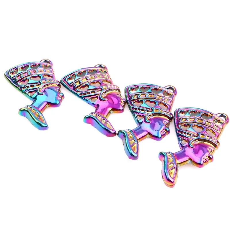 Shimmering Rainbow Effect Pharaonic Pendants