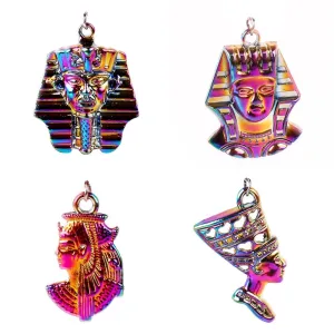 Shimmering Rainbow Effect Pharaonic Pendants