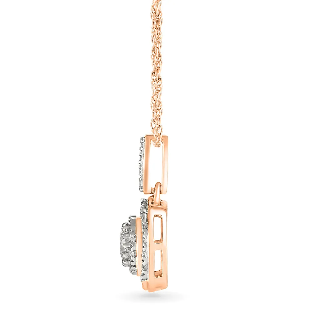 Shimmering Square Diamond Pendant