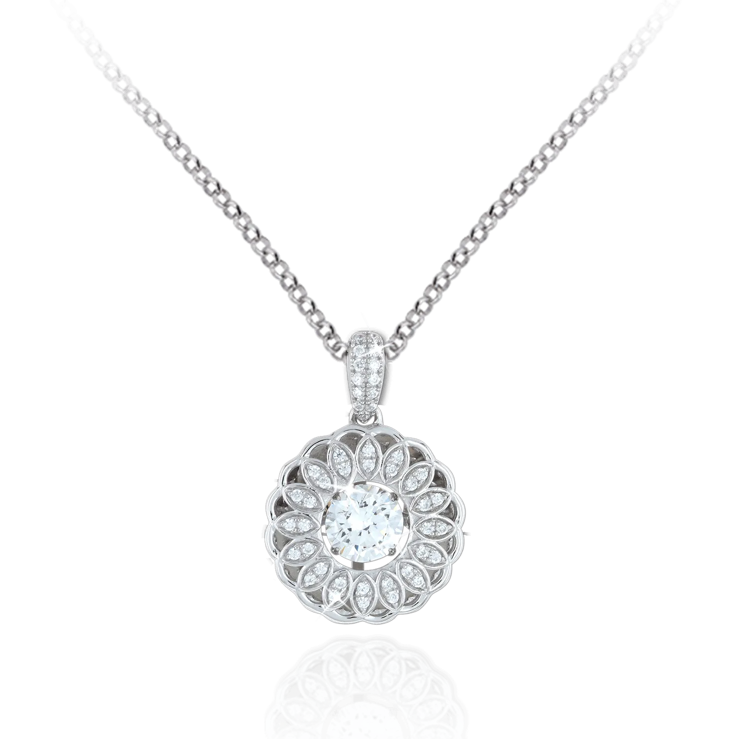 Shimmering Sunflower Pendant