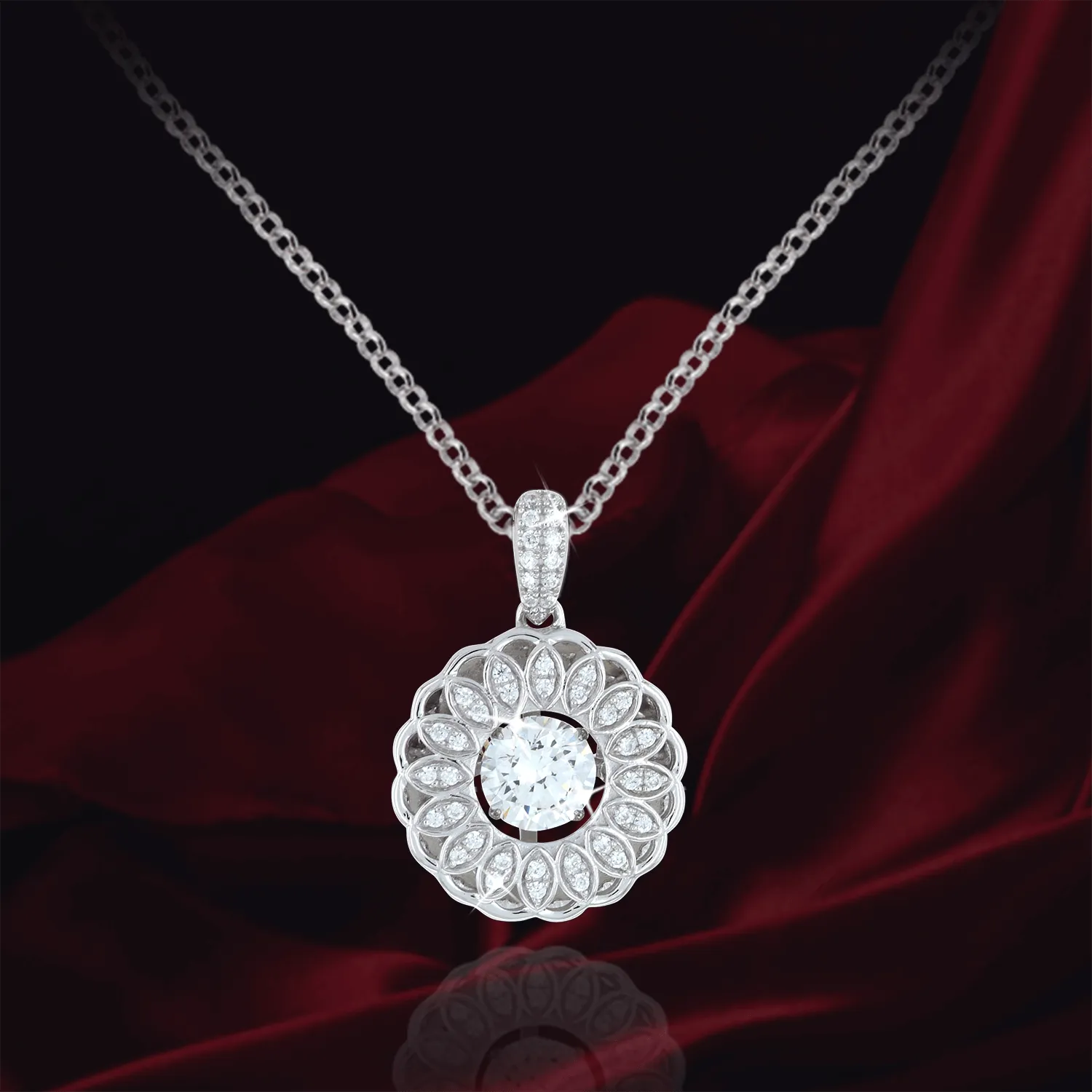 Shimmering Sunflower Pendant