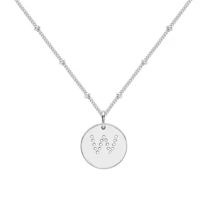 Silver Alphabet W Necklace