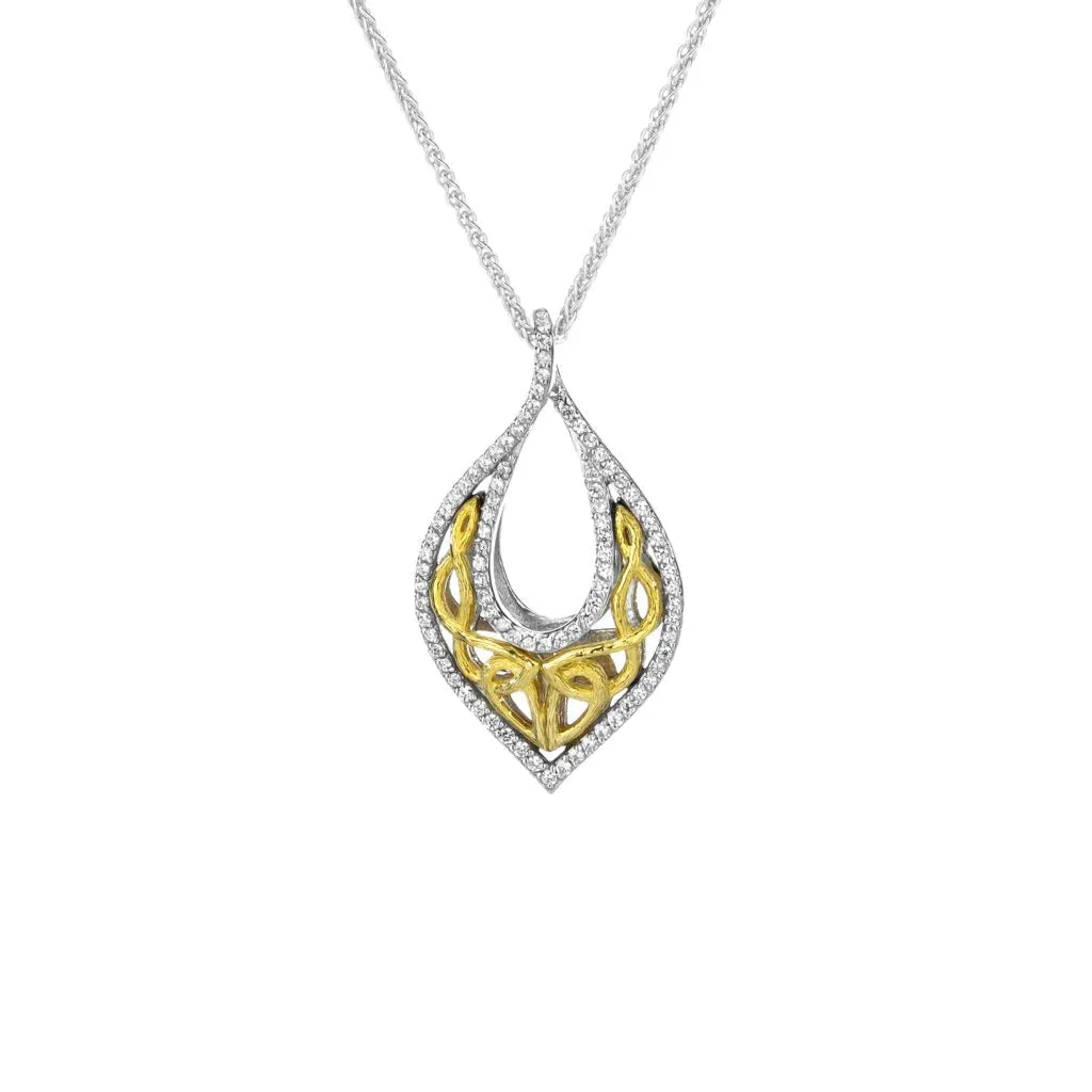 Silver And 10k Yellow Or Rose Gold Love's Chalice Pendant | Keith Jack