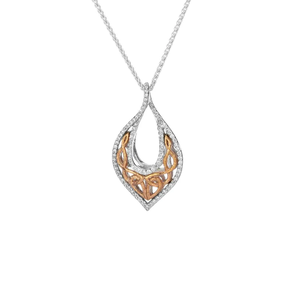 Silver And 10k Yellow Or Rose Gold Love's Chalice Pendant | Keith Jack