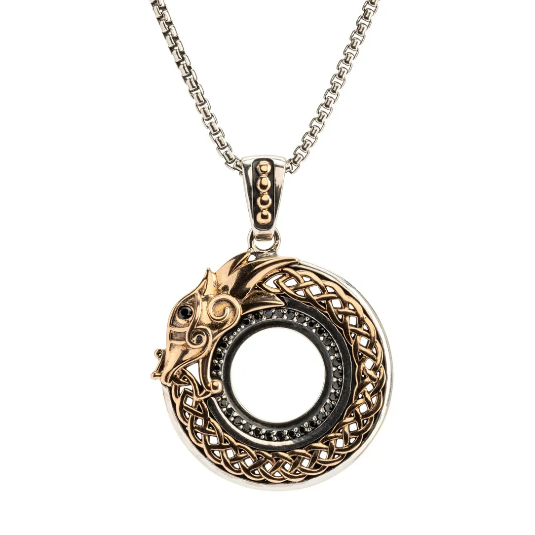 Silver And Bronze Round Dragon Pendants | Keith Jack