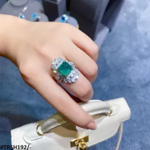 Silver Bling Zirconia Adjustable Ring