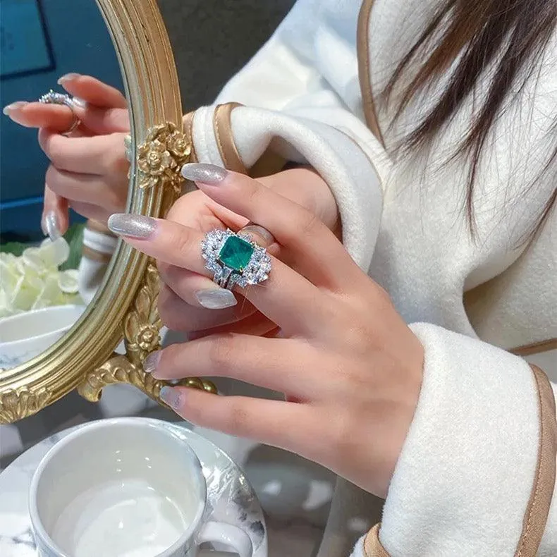 Silver Bling Zirconia Adjustable Ring
