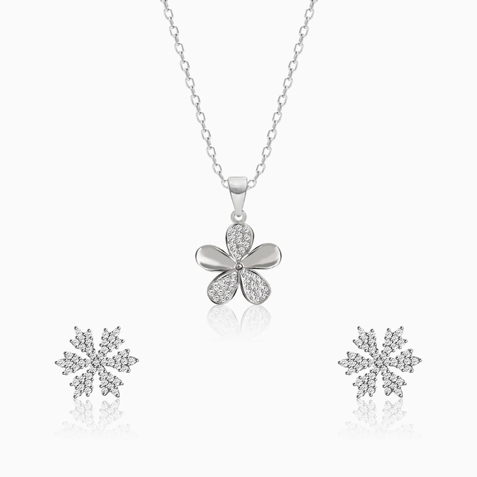 Silver Chic Flower Set