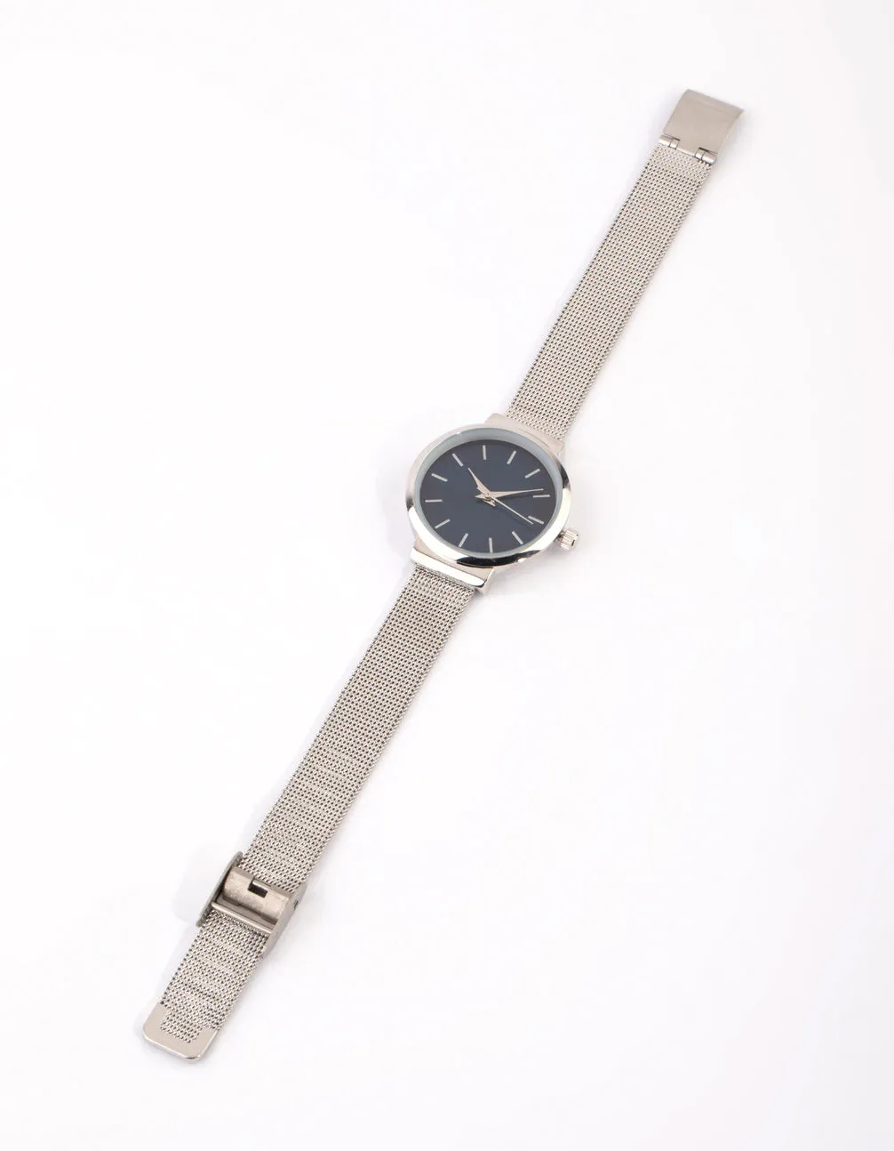 Silver Mesh Strap Watch
