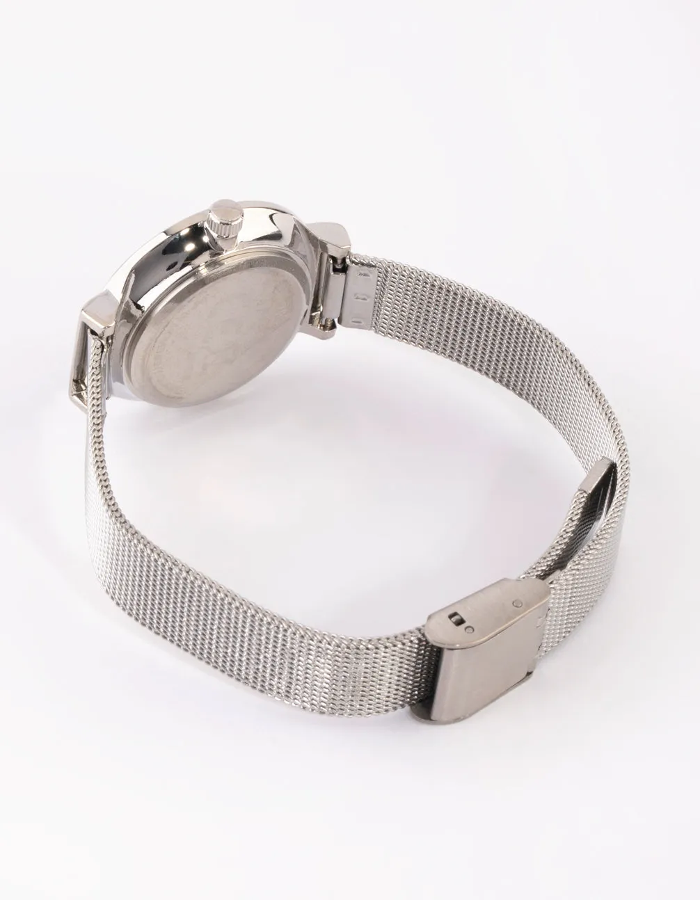 Silver Mesh Strap Watch