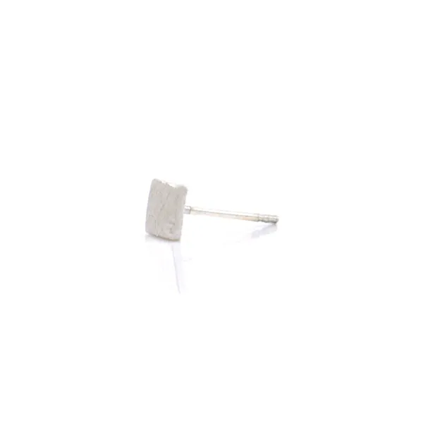 Single Square Silver Sterling Silver Studs