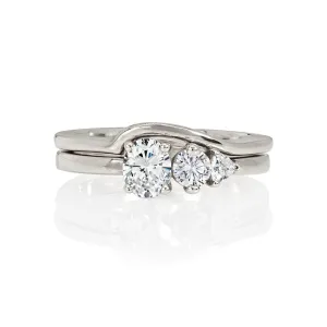Sitara Platinum Three Stone Ring