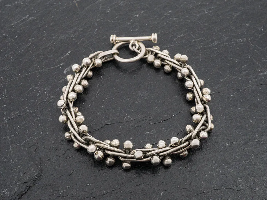 Small Sterling Silver Spratling Bracelet