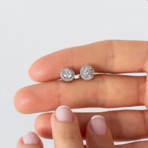 Solitaire Diamond Stud Earrings