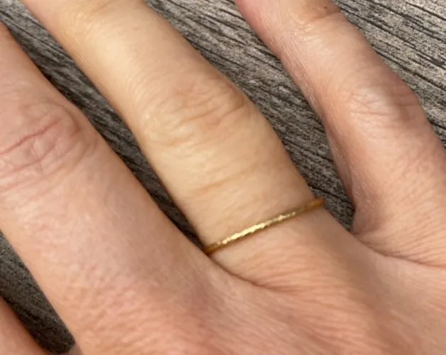 Sparkle Skinny Ring Gold/RG 1mm
