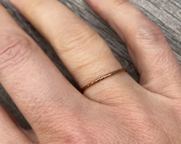 Sparkle Skinny Ring Gold/RG 1mm