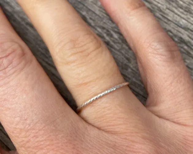 Sparkle Skinny Ring Gold/RG 1mm