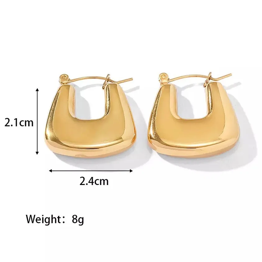 Square U Earrings