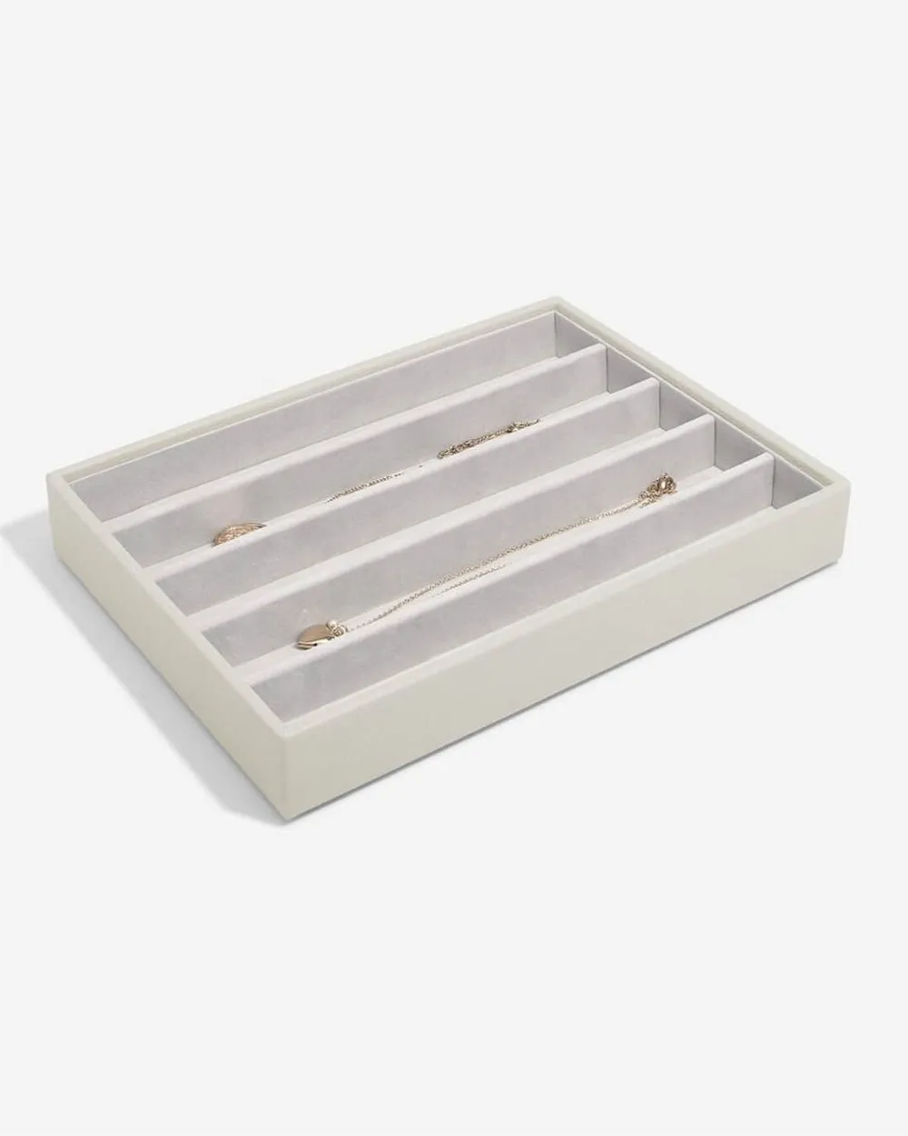 Stackers Classic 5 Compartment Necklace Holder Oatmeal