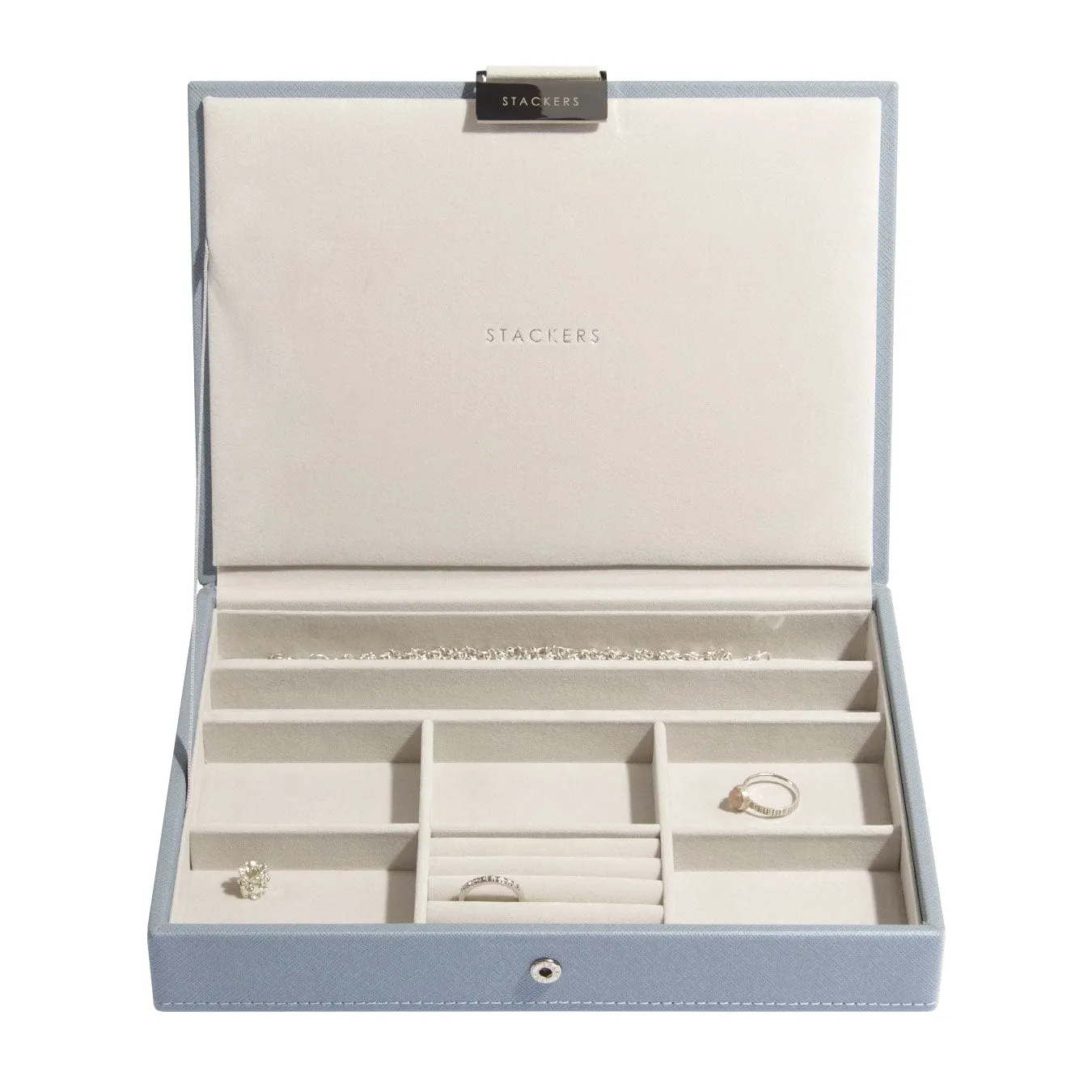 Stackers Classic Jewellery Box Lid Light Blue