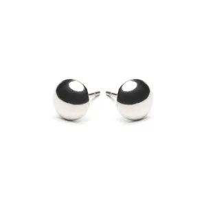 Stainless Steel 8 mm Dome Stud Earrings
