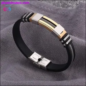 Stainless Steel Black Charm Bracelets for Men || PlusMinusCo