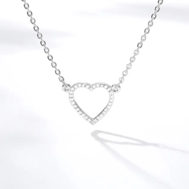 Stainless Steel Gold Chain Heart Necklaces For Women