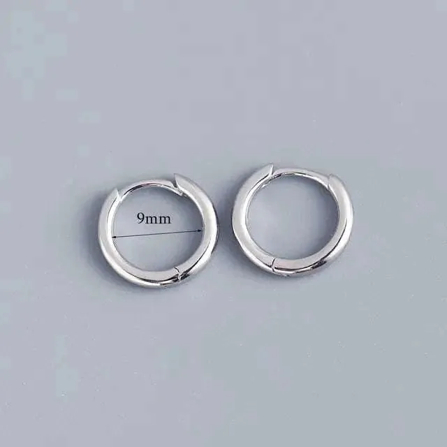 Stainless Steel Minimalist Hoop Earrings