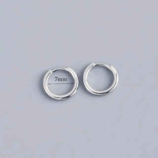 Stainless Steel Minimalist Hoop Earrings