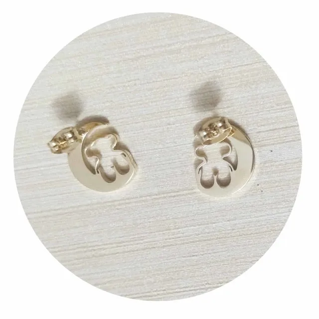 Stainless Steel Moon Bear Necklace Jewelry Women Fashion Animal Necklace Party Accessories Mama Bear Gift